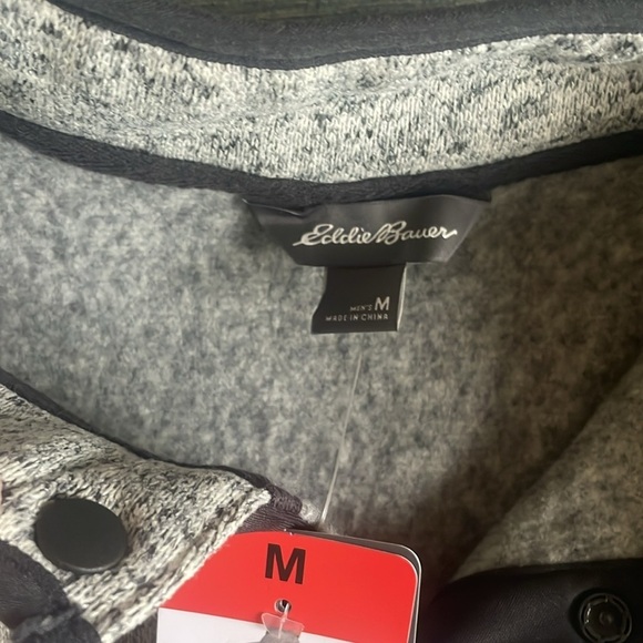 NWT Eddie Bauer Men's Radiator Fleece Snap Mock Pullover Sweater - Picture 9 of 10